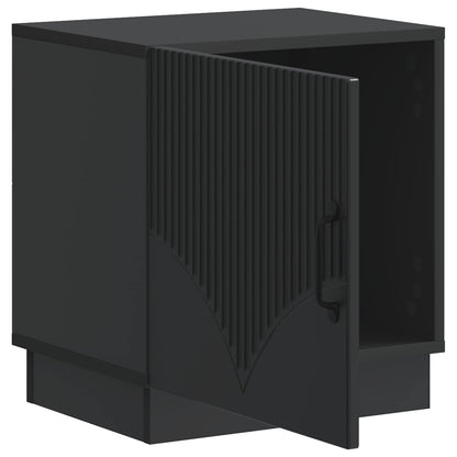 vidaXL Bedside Table 2 pcs Black 43 x 34.5 x 47 cm Engineered Wood