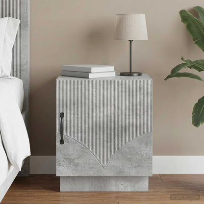 vidaXL Bedside Table Concerte Grey 43 x 34.5 x 47 cm Engineered Wood