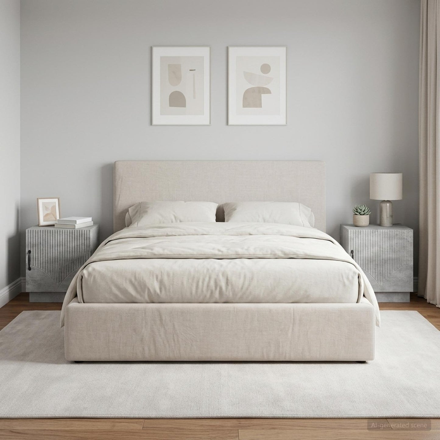 vidaXL Bedside Table 2 pcs Concerte Grey 43 x 34.5 x 47 cm