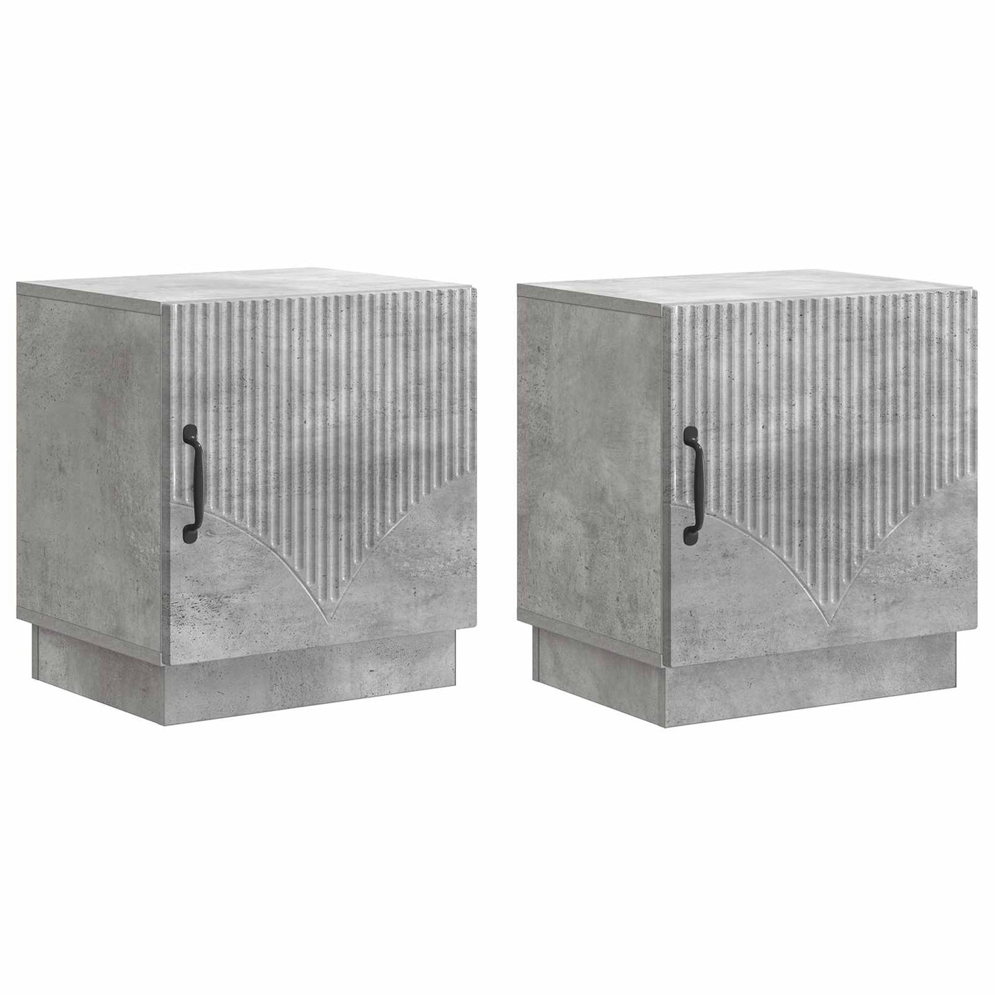 vidaXL Bedside Table 2 pcs Concerte Grey 43 x 34.5 x 47 cm
