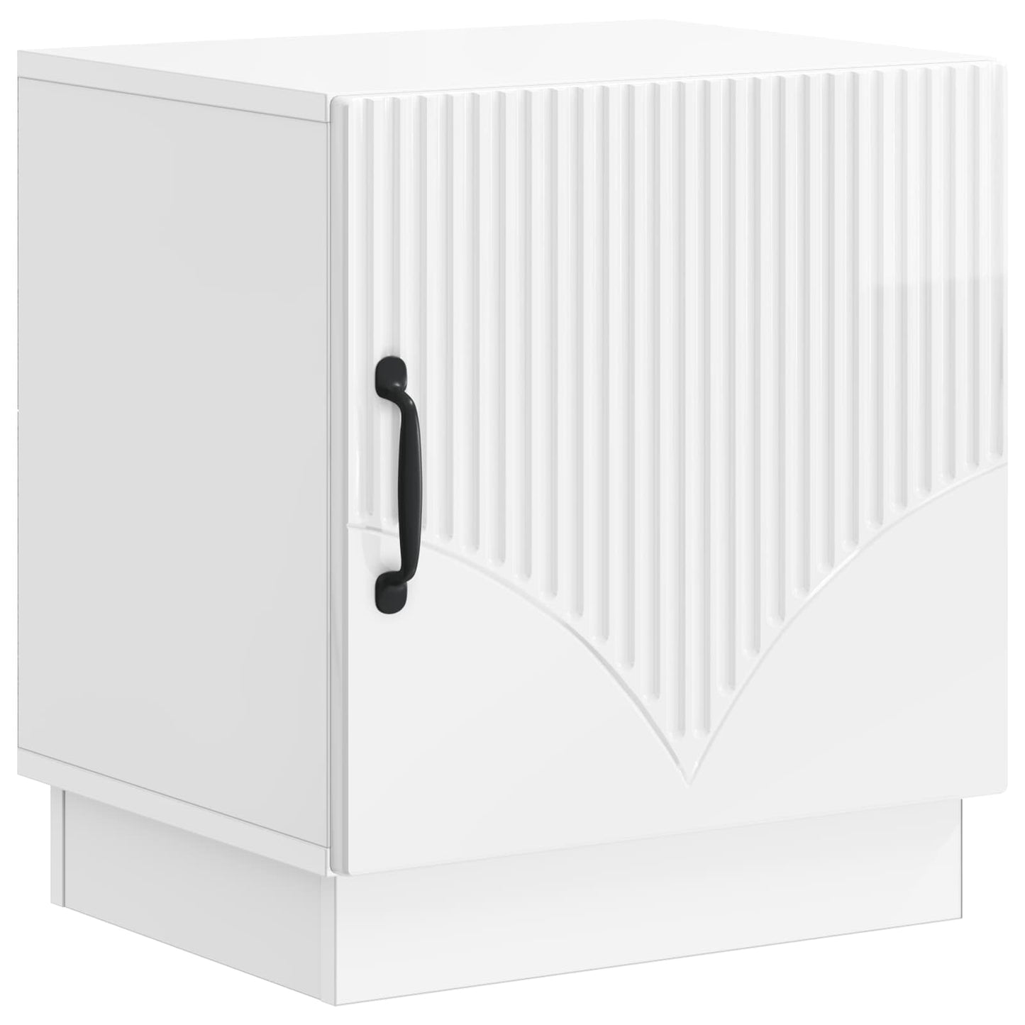 vidaXL Bedside Table High Gloss White 43 x 34.5 x 47 cm