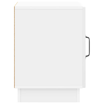 vidaXL Bedside Table High Gloss White 43 x 34.5 x 47 cm