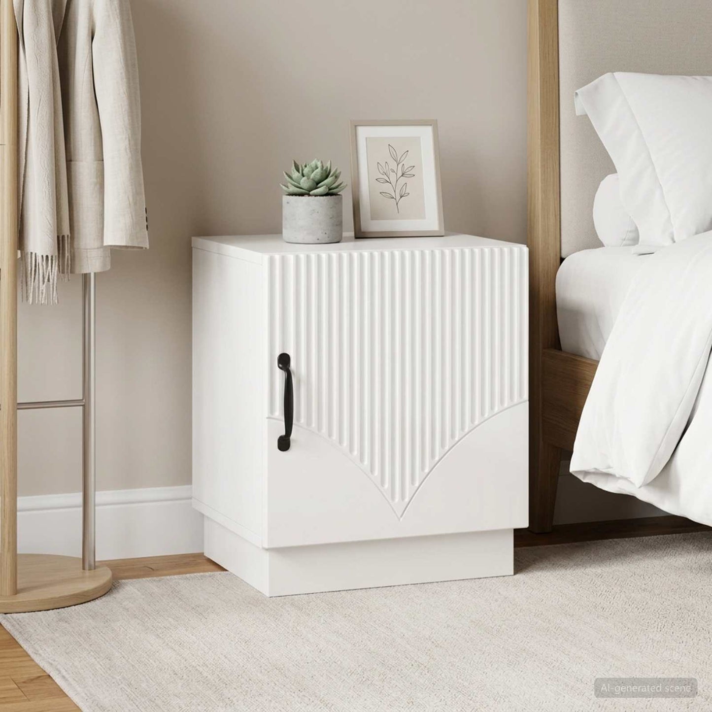 vidaXL Bedside Table 2 pcs High Gloss White 43 x 34.5 x 47 cm