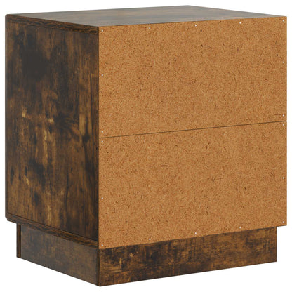 vidaXL Bedside Table Smoked Oak 43 x 34.5 x 47 cm Engineered Wood