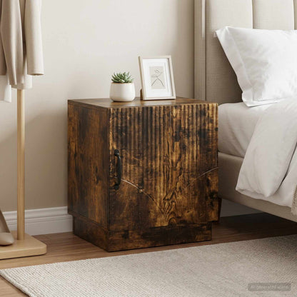 vidaXL Bedside Table 2 pcs Smoked Oak 43 x 34.5 x 47 cm