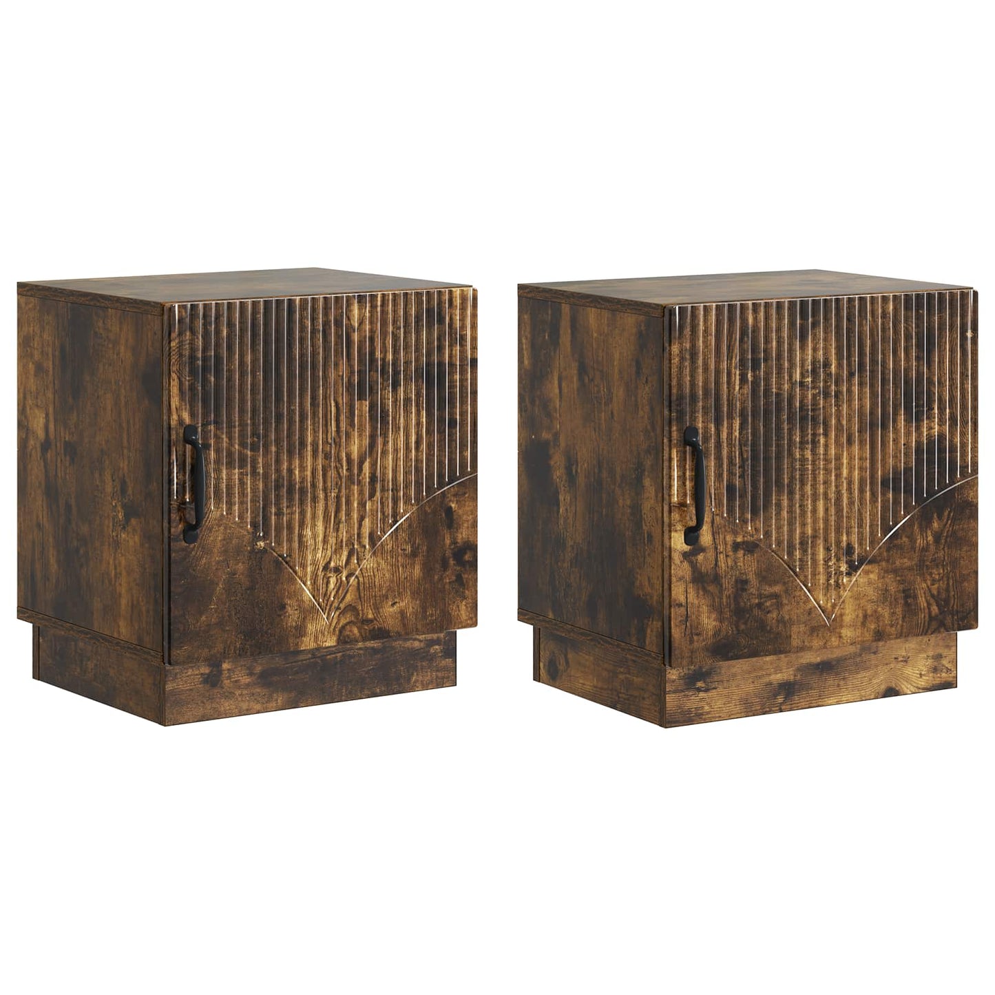 vidaXL Bedside Table 2 pcs Smoked Oak 43 x 34.5 x 47 cm