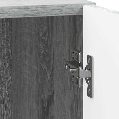 vidaXL Bedside Table Grey Sonoma 43 x 34.5 x 47 cm Engineered Wood