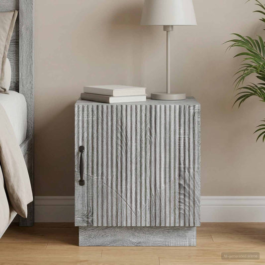 vidaXL Bedside Table Grey Sonoma 43 x 34.5 x 47 cm Engineered Wood