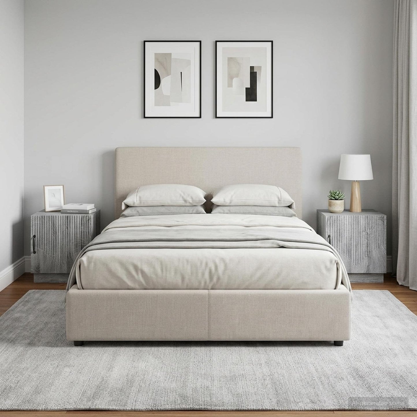 vidaXL Bedside Table 2 pcs Grey Sonoma 43 x 34.5 x 47 cm