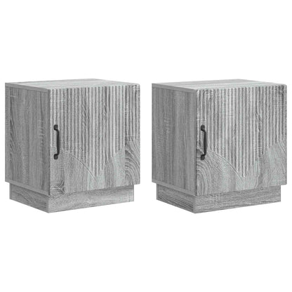 vidaXL Bedside Table 2 pcs Grey Sonoma 43 x 34.5 x 47 cm