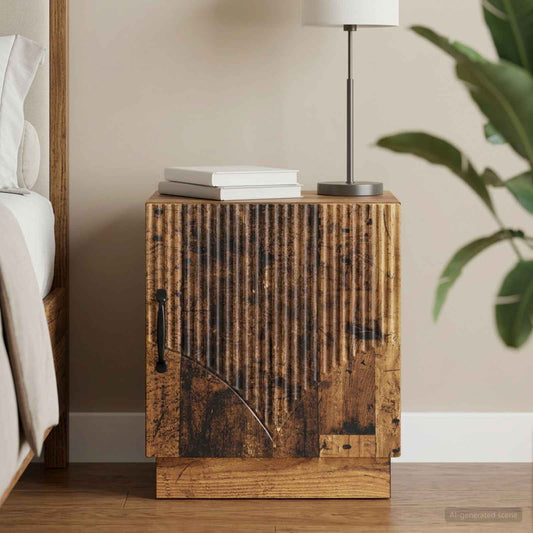vidaXL Bedside Table Old Wood 43 x 34.5 x 47 cm Engineered Wood
