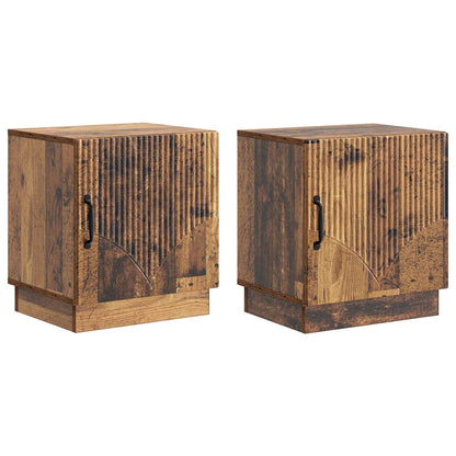 vidaXL Bedside Table 2 pcs Old Wood 43 x 34.5 x 47 cm Engineered Wood