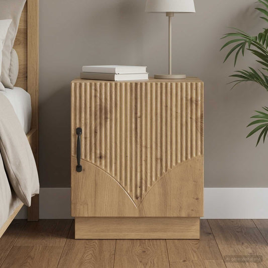 vidaXL Bedside Table Artisian Oak 43 x 34.5 x 47 cm Engineered Wood