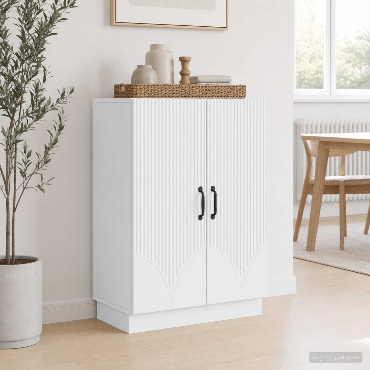 vidaXL Sideboard White 66 x 34.5 x 87 cm Engineered Wood
