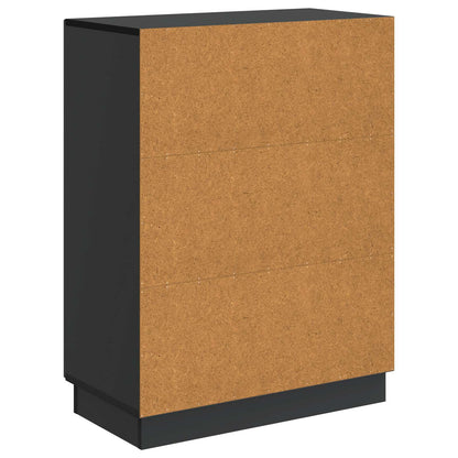 vidaXL Sideboard Black 66 x 34.5 x 87 cm Engineered Wood