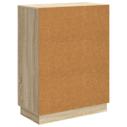 vidaXL Sideboard Sonoma Oak 66 x 34.5 x 87 cm Engineered Wood