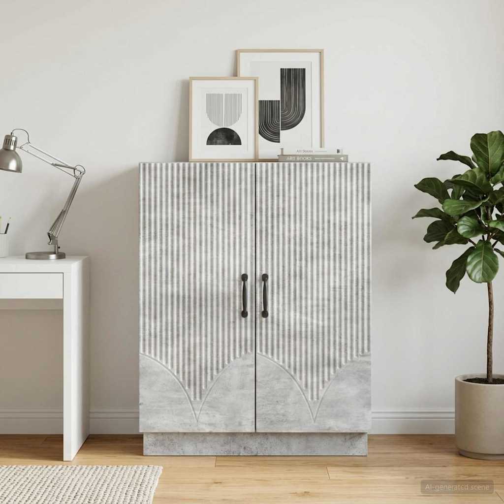vidaXL Sideboard Concrete Grey 66 x 34.5 x 87 cm Engineered Wood