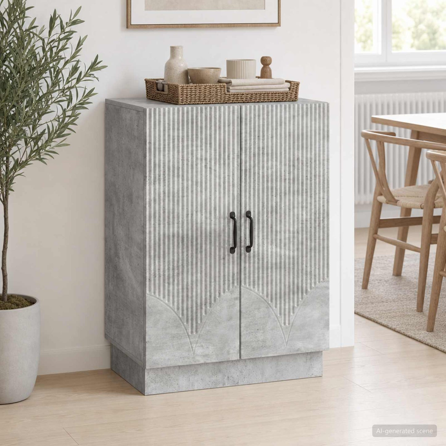 vidaXL Sideboard Concrete Grey 66 x 34.5 x 87 cm Engineered Wood