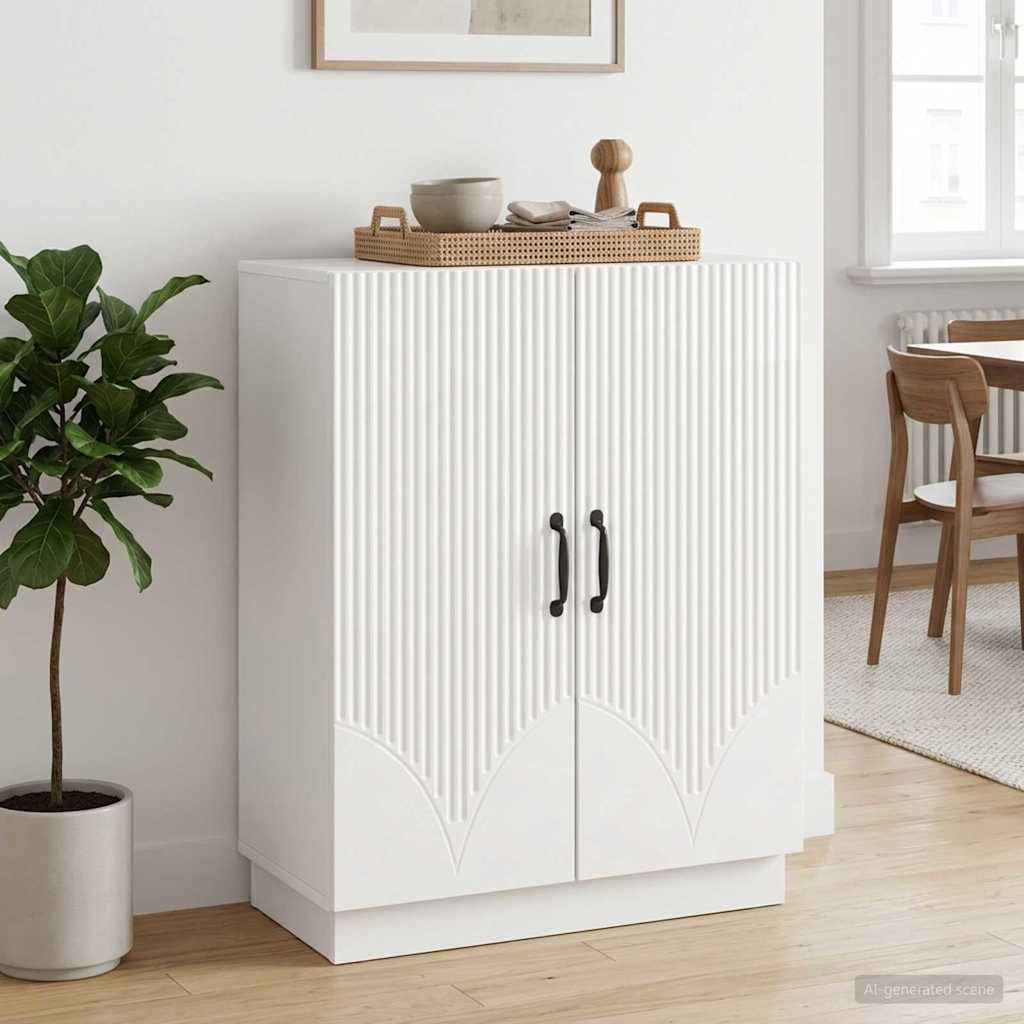 vidaXL Sideboard High Gloss White 66 x 34.5 x 87 cm Engineered Wood
