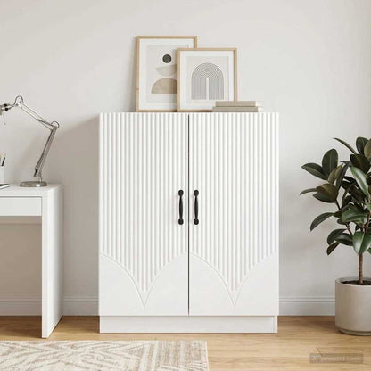 vidaXL Sideboard High Gloss White 66 x 34.5 x 87 cm Engineered Wood