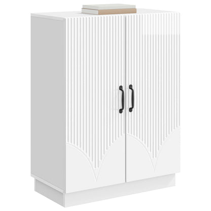 vidaXL Sideboard High Gloss White 66 x 34.5 x 87 cm Engineered Wood