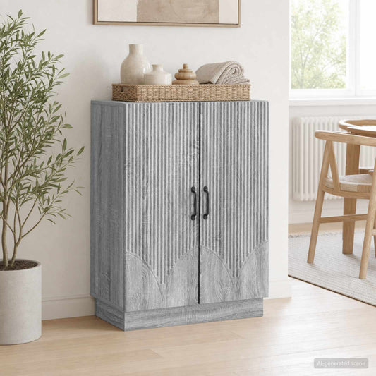 vidaXL Sideboard Grey Sonoma 66 x 34.5 x 87 cm Engineered Wood