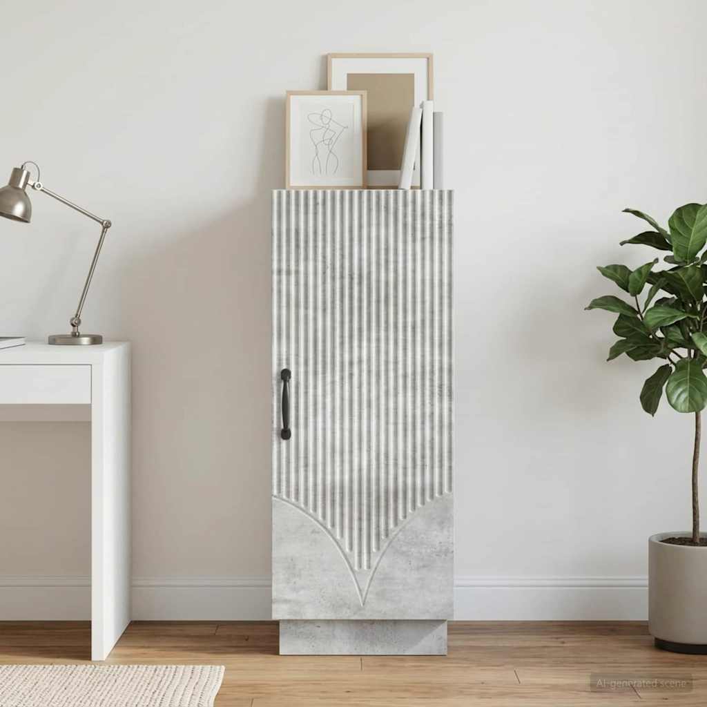vidaXL Sideboard Concrete Grey 33 x 34.5 x 87 cm Engineered Wood