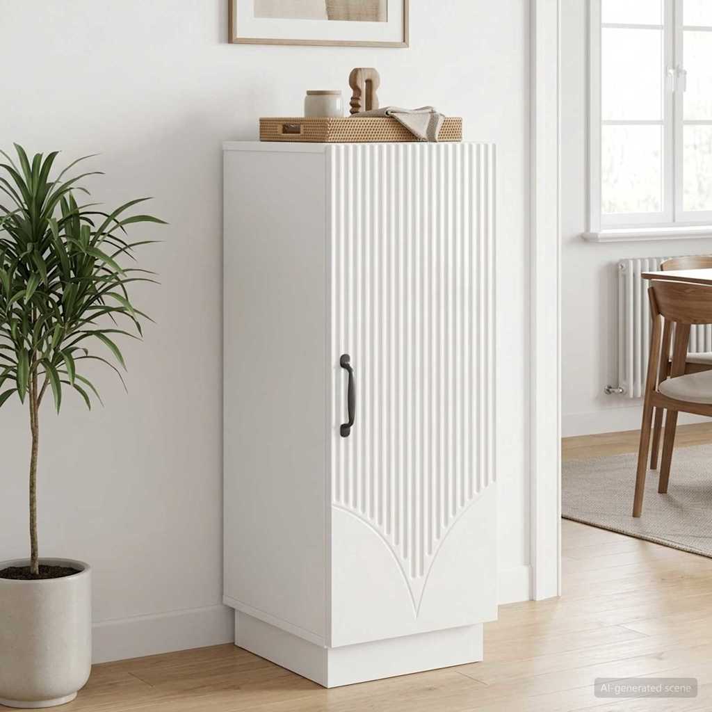 vidaXL Sideboard High Gloss White 33 x 34.5 x 87 cm Engineered Wood