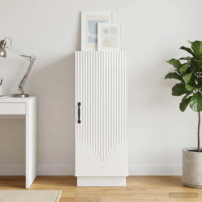 vidaXL Sideboard High Gloss White 33 x 34.5 x 87 cm Engineered Wood