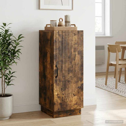 vidaXL Sideboard Smoked Oak 33 x 34.5 x 87 cm Engineered Wood