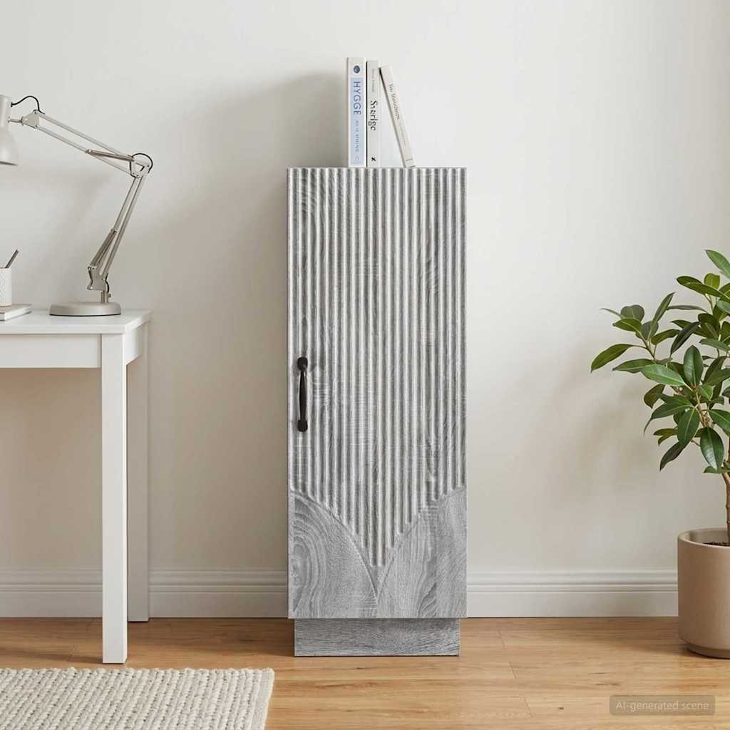 vidaXL Sideboard Grey Sonoma 33 x 34.5 x 87 cm Engineered Wood