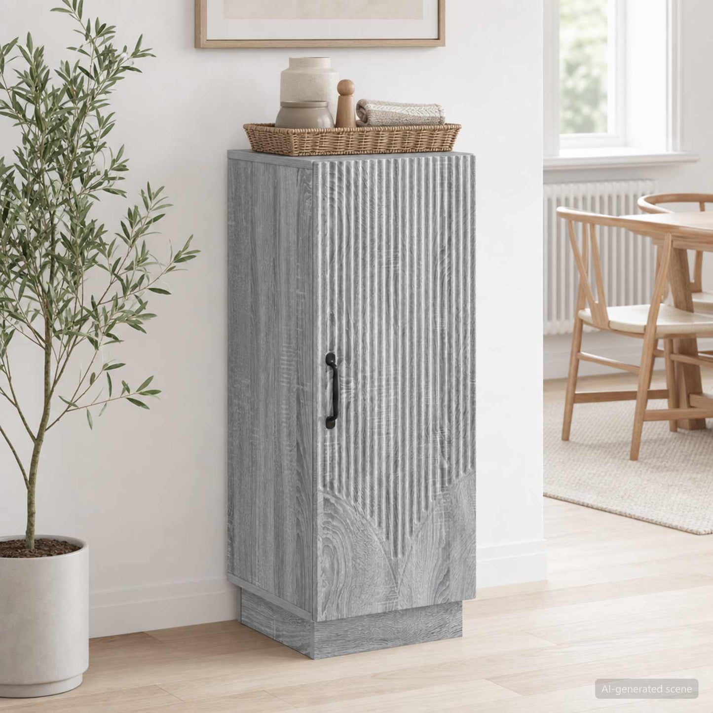 vidaXL Sideboard Grey Sonoma 33 x 34.5 x 87 cm Engineered Wood