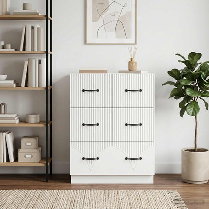 vidaXL Drawer Cabinet White 66 x 34.5 x 87 cm Engineered Wood