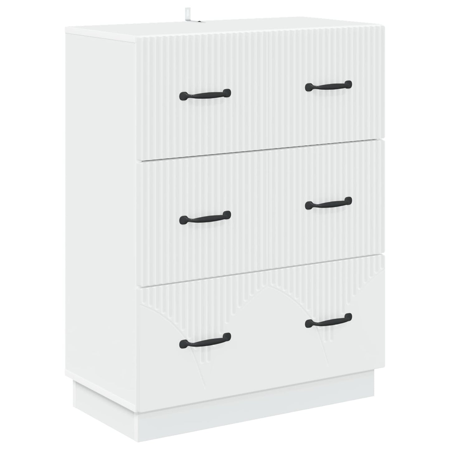 vidaXL Drawer Cabinet White 66 x 34.5 x 87 cm Engineered Wood
