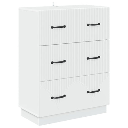 vidaXL Drawer Cabinet White 66 x 34.5 x 87 cm Engineered Wood