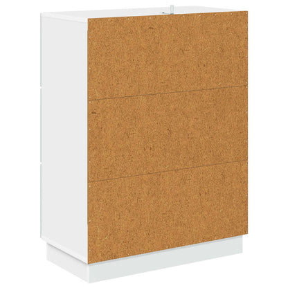 vidaXL Drawer Cabinet White 66 x 34.5 x 87 cm Engineered Wood