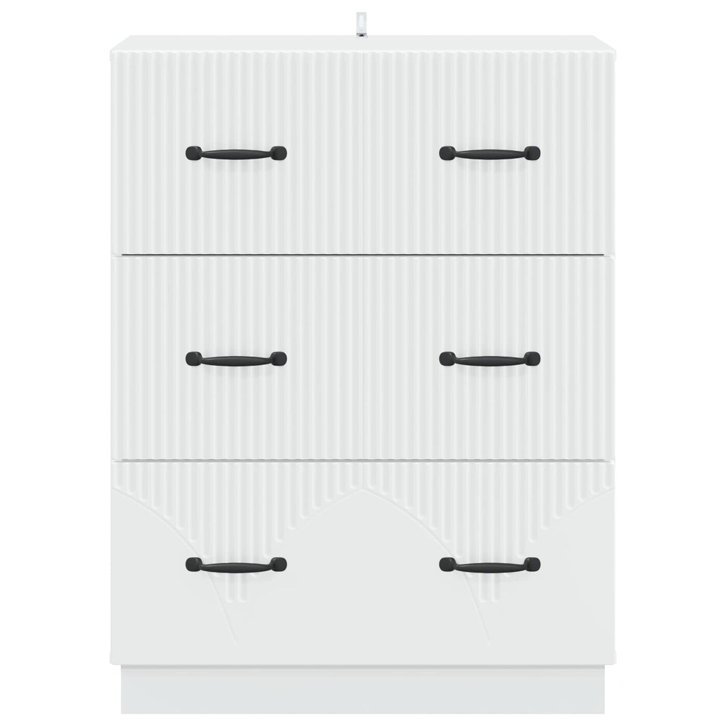 vidaXL Drawer Cabinet White 66 x 34.5 x 87 cm Engineered Wood
