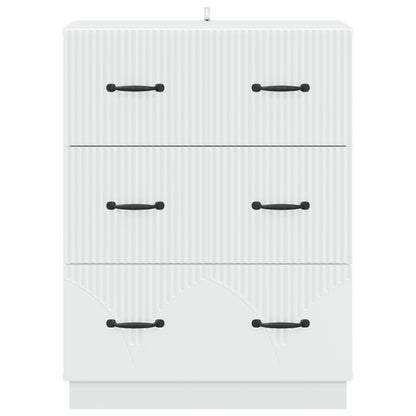 vidaXL Drawer Cabinet White 66 x 34.5 x 87 cm Engineered Wood