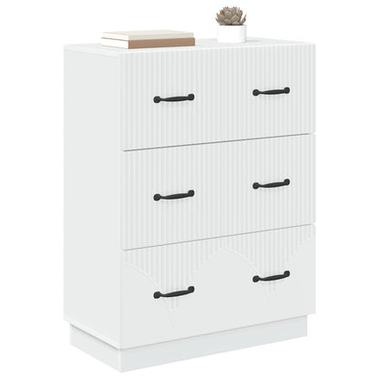 vidaXL Drawer Cabinet White 66 x 34.5 x 87 cm Engineered Wood