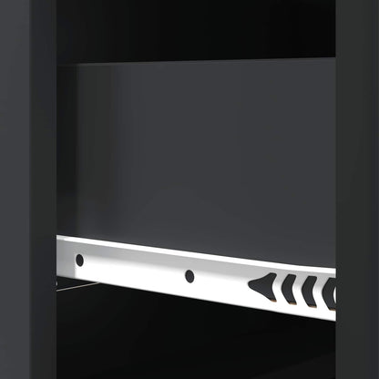 vidaXL Drawer Cabinet Black 66 x 34.5 x 87 cm Engineered Wood