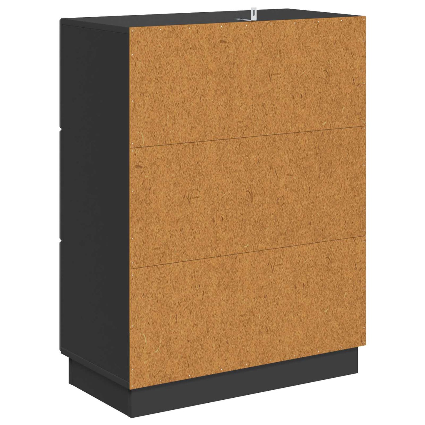 vidaXL Drawer Cabinet Black 66 x 34.5 x 87 cm Engineered Wood