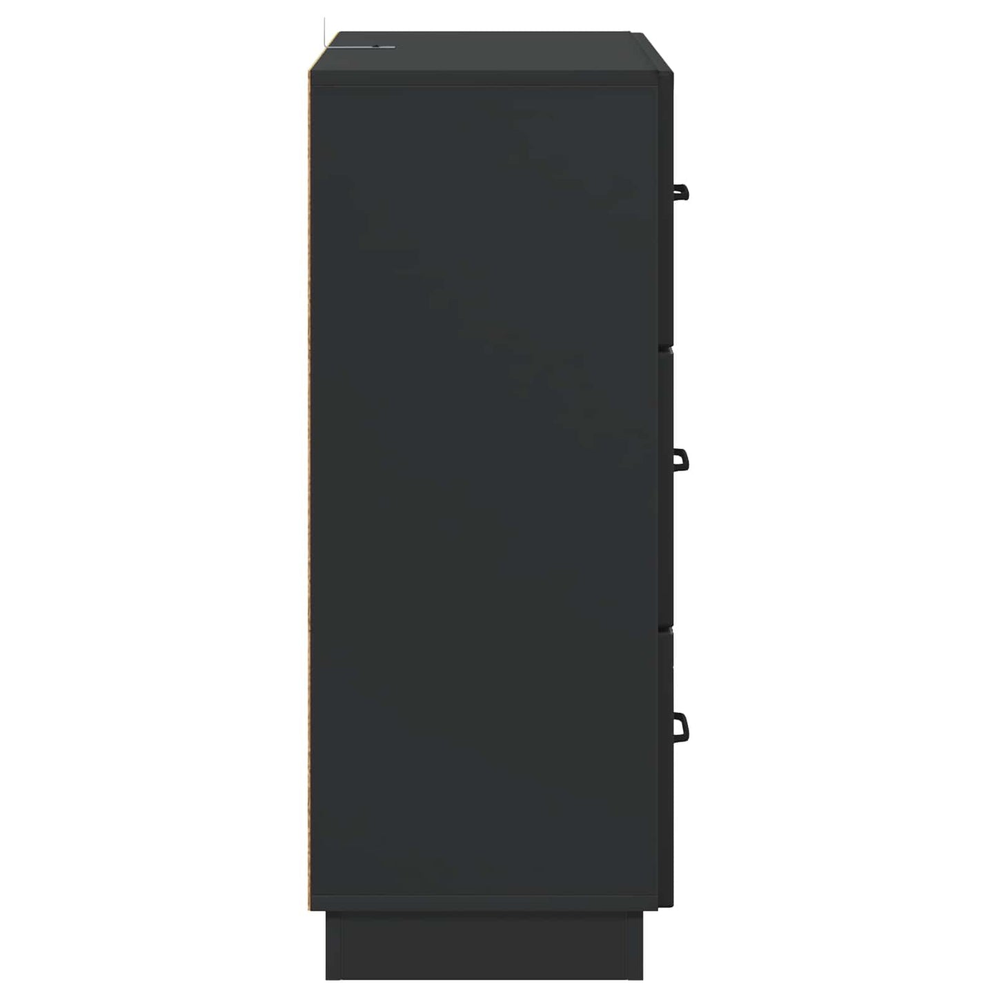vidaXL Drawer Cabinet Black 66 x 34.5 x 87 cm Engineered Wood