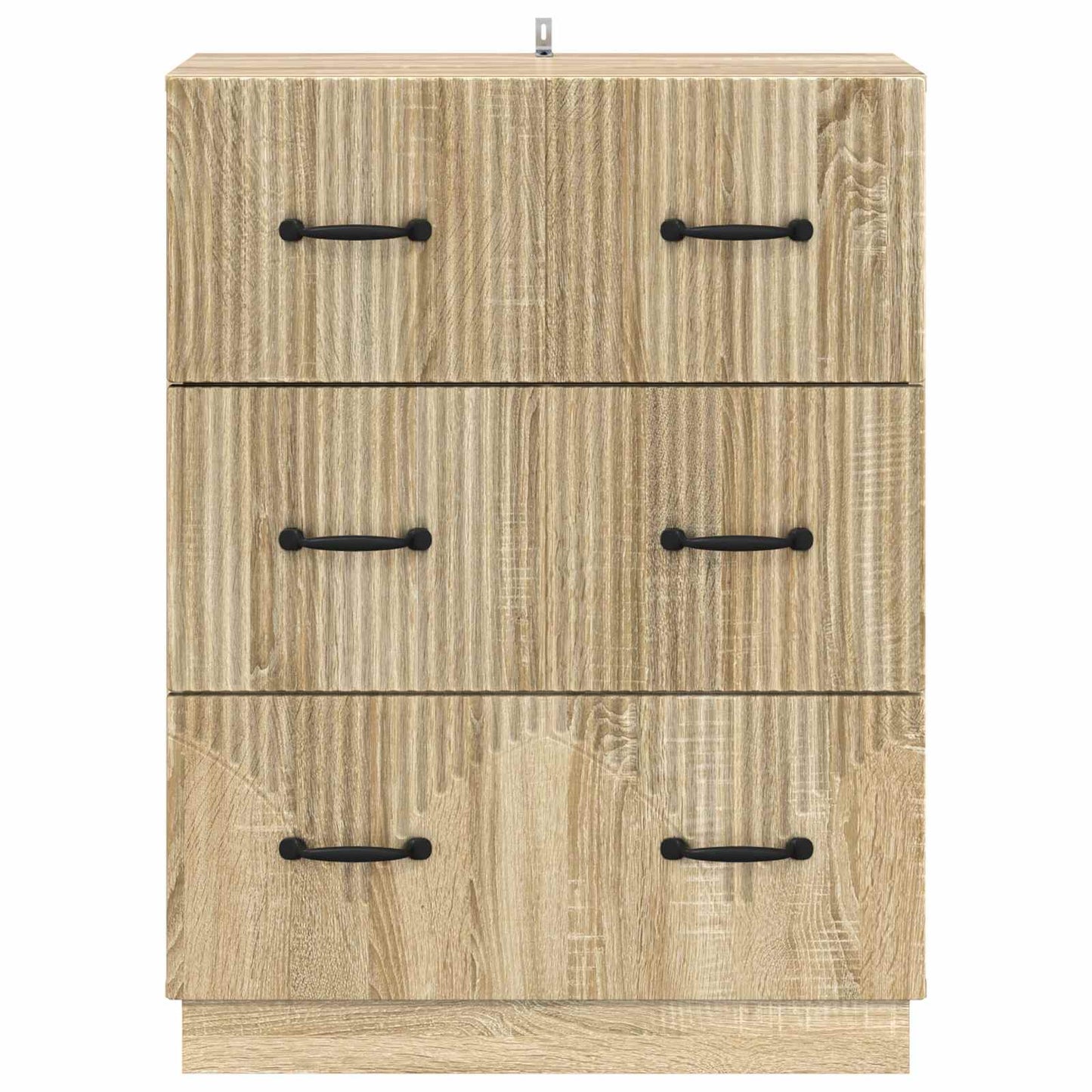 vidaXL Drawer Cabinet Sonoma Oak 66 x 34.5 x 87 cm Engineered Wood