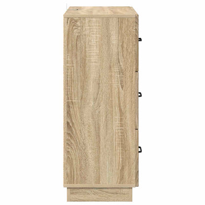 vidaXL Drawer Cabinet Sonoma Oak 66 x 34.5 x 87 cm Engineered Wood