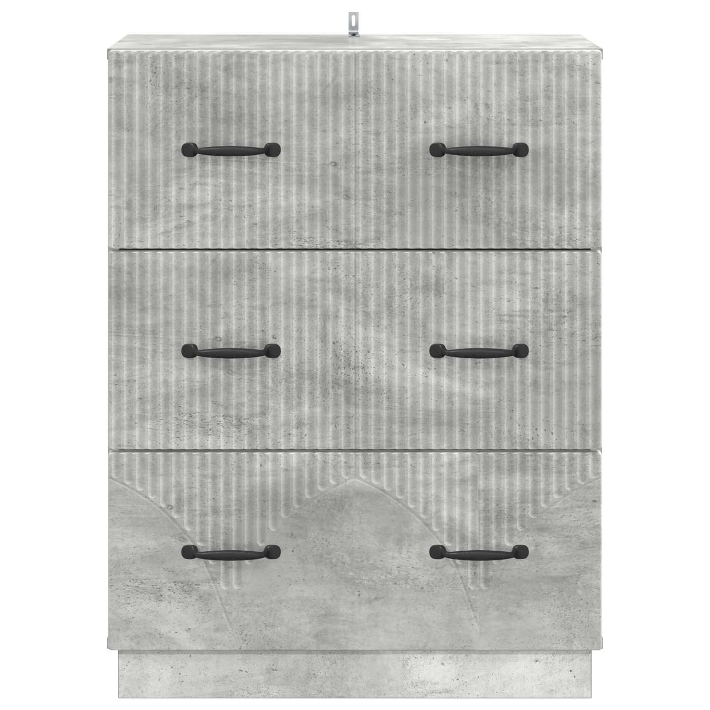 vidaXL Drawer Cabinet Concrete Grey 66 x 34.5 x 87 cm Engineered Wood