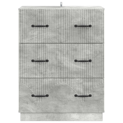 vidaXL Drawer Cabinet Concrete Grey 66 x 34.5 x 87 cm Engineered Wood