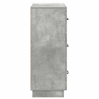 vidaXL Drawer Cabinet Concrete Grey 66 x 34.5 x 87 cm Engineered Wood