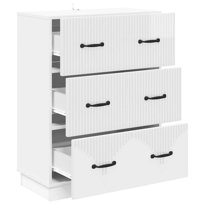 vidaXL Drawer Cabinet High Gloss White 66 x 34.5 x 87 cm