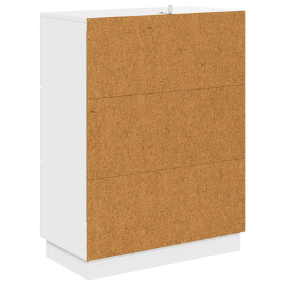 vidaXL Drawer Cabinet High Gloss White 66 x 34.5 x 87 cm