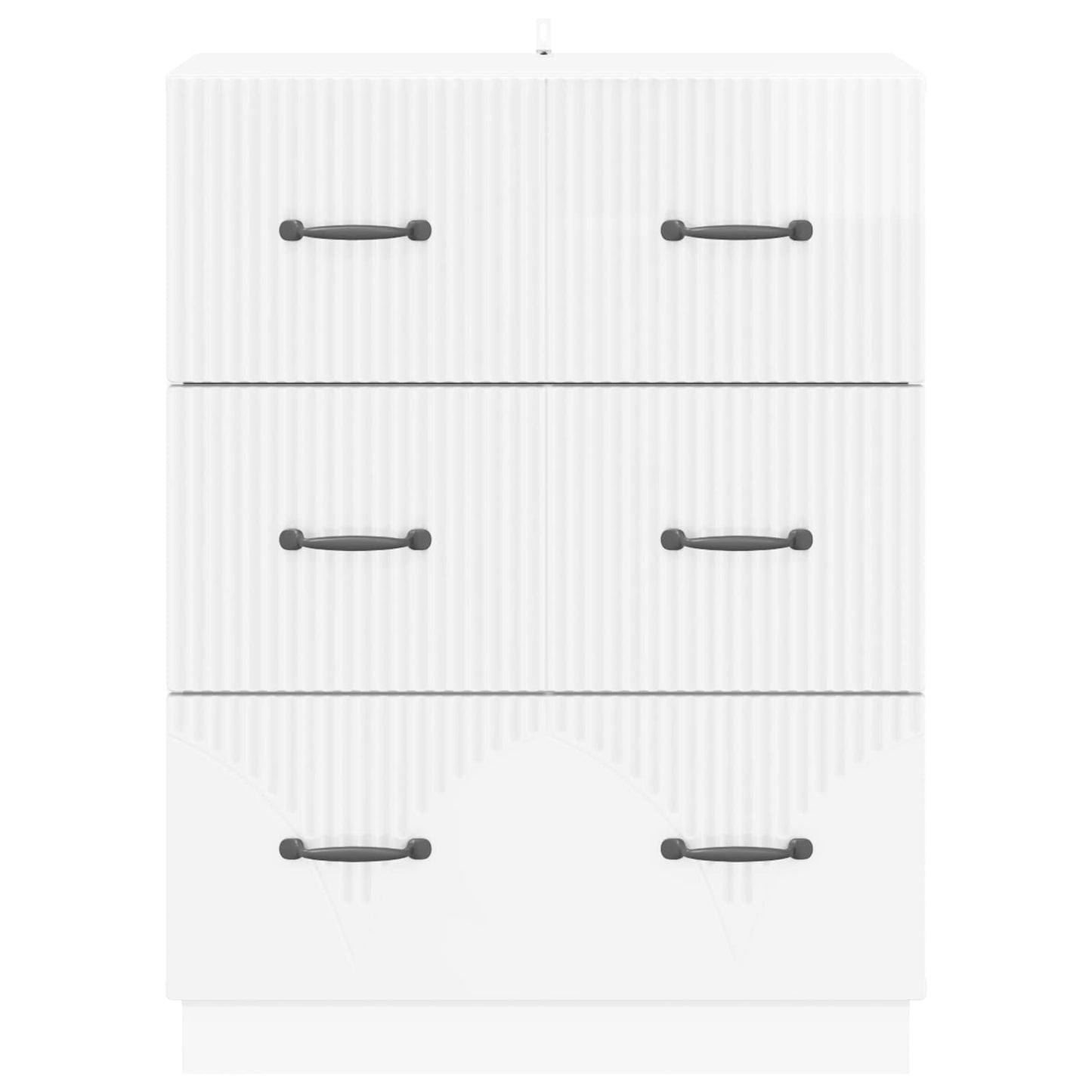 vidaXL Drawer Cabinet High Gloss White 66 x 34.5 x 87 cm